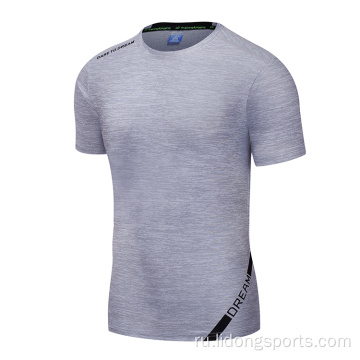 Спортивный бег быстро сухая футболка для мужчин